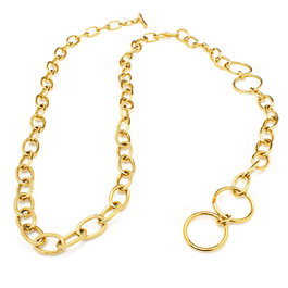 Folli Follie Collar de Acero Inoxidable Dorado
