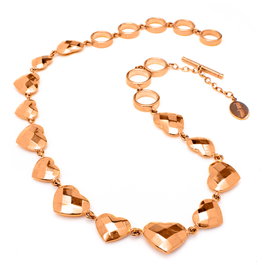 Folli Follie Collar de Plata de Ley Rosa 22cm