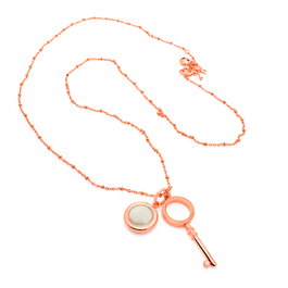 Folli Follie Collar de Acero Inoxidable Rosa 40cm 3N1T067RWC