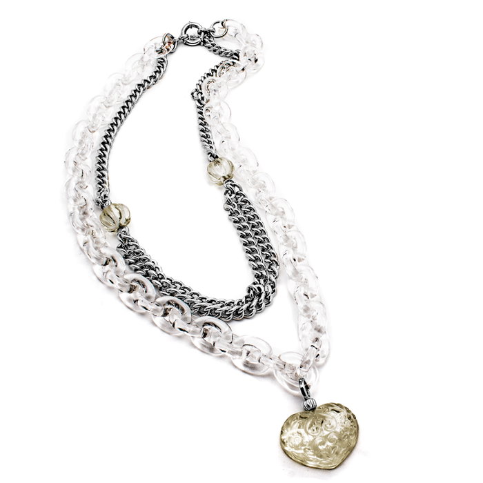 Folli Follie Collar de Acrílico 40CM para Mujer Folli Follie Collar de Acrílico 40CM para Mujer