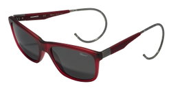 Chopard SCH156M57L00P con montura Rosso Amarena transparente lúcido y lentes Smoke