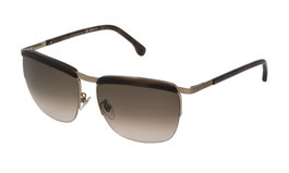 Lozza SL2282M5908FT con montura Oro grigio semiopaco y cristal Brown Gradient Brown