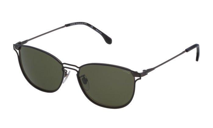 Lozza SL2303M5508Y8 Gafas de Sol Unisex con Cristal Verde y Montura de Bachelite Opaco Lozza SL2303M5508Y8 Gafas de Sol Unisex con Cristal Verde y Montura de Bachelite Opaco
