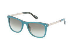 Lozza SL4035M5306DK Gafas de sol unisex en Top Petrolio/Verde Striato Lucido