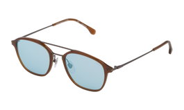 Lozza SL4182M50T65X Gafas de sol Unisex Marrón Blue/Mirror Silver