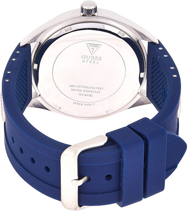 Guess W1167G1 Pacific con correa azul y caja plateada Guess W1167G1 Pacific con correa azul y caja plateada