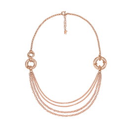 Folli Follie Collar de Acero Inoxidable Rosa 70cm 1N15T075R