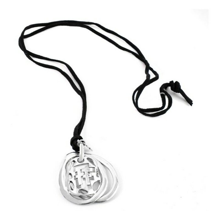 Folli Follie Collar de Plata de Ley Negro 35cm