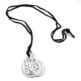 Folli Follie Collar de Plata de Ley Negro 35cm