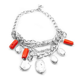 Folli Follie Collar Plateado en Acero Inoxidable
