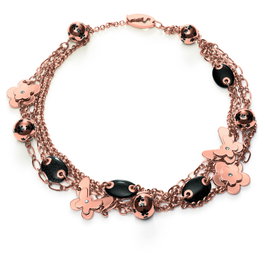 Folli Follie Collar de Acero Inoxidable Rosa 50cm