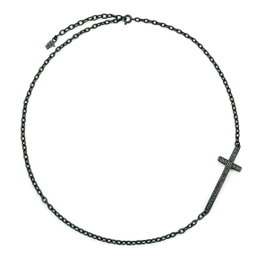 Folli Follie Collar de Plata de Ley Negro 45cm