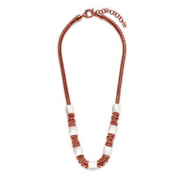 Folli Follie Collar 3N14T050RW de Acero Inoxidable Rosa
