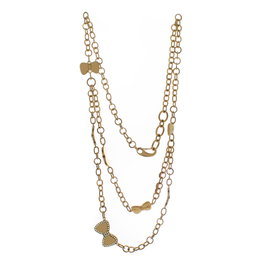 Folli Follie Collar de Acero Inoxidable Dorado 45cm