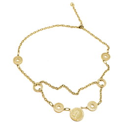 Folli Follie Collar de Acero Inoxidable Dorado 60cm