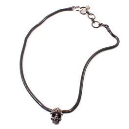 Folli Follie Collar de Plata de Ley Negro 22cm