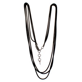 Folli Follie Collar de Acero Inoxidable Negro 45cm