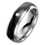 Save Brave Anillo Plateado con Diamante y Cerámica Talla 53