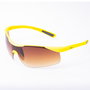 Fila SF217-99YLW Gafas de sol unisex amarillas con cristal marrón