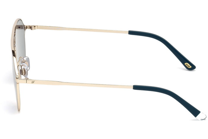 Web Eyewear WE0207-28X con detalles dorados y cristal azul