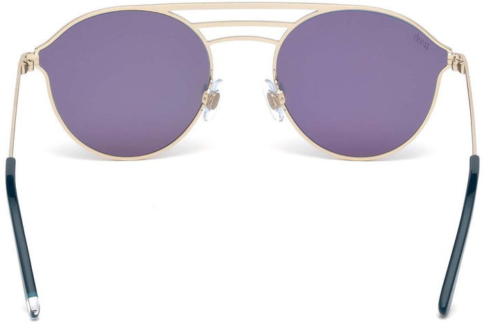 Web Eyewear WE0207-28X con detalles dorados y cristal azul
