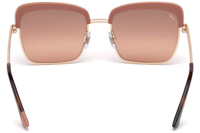 Web Eyewear WE0219-72Z con detalles dorados y cristal marrón