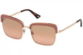 Web Eyewear WE0219-72Z con detalles dorados y cristal marrón