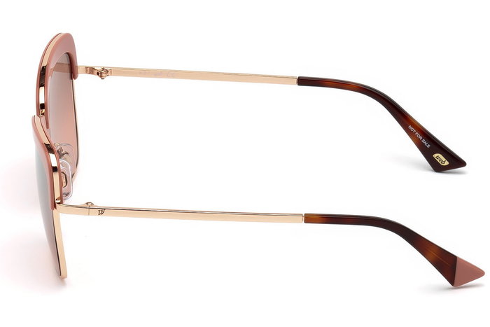 Web Eyewear WE0219-72Z con detalles dorados y cristal marrón