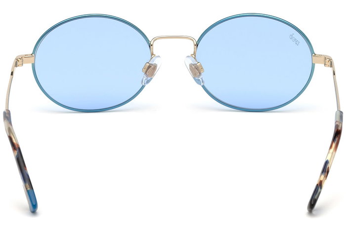Web Eyewear WE0255-32V para Mujer con Cristal Azul y Detalle Dorado Web Eyewear WE0255-32V para Mujer con Cristal Azul y Detalle Dorado