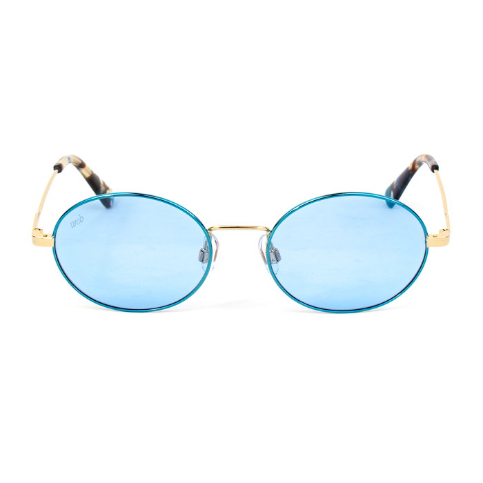 Web Eyewear WE0255-32V para Mujer con Cristal Azul y Detalle Dorado Web Eyewear WE0255-32V para Mujer con Cristal Azul y Detalle Dorado