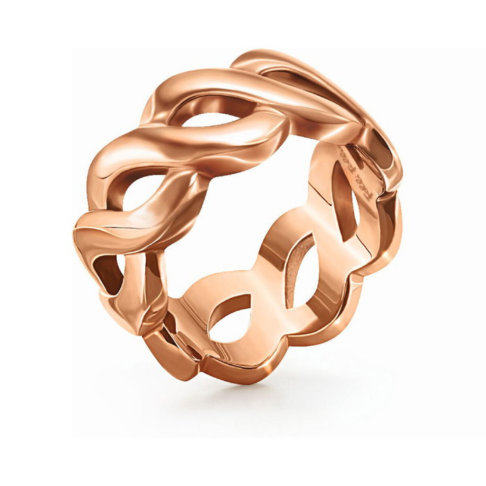 Folli Follie Anillo de Acero Inoxidable Rosa Talla 52