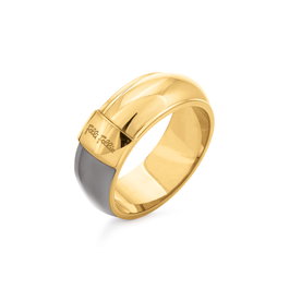 Folli Follie Anillo Dorado de Acero Inoxidable Talla 52