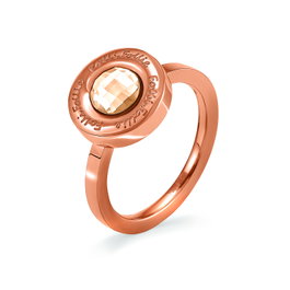 Folli Follie 3R15T002RS-54 Anillo de Acero Inoxidable Rosa