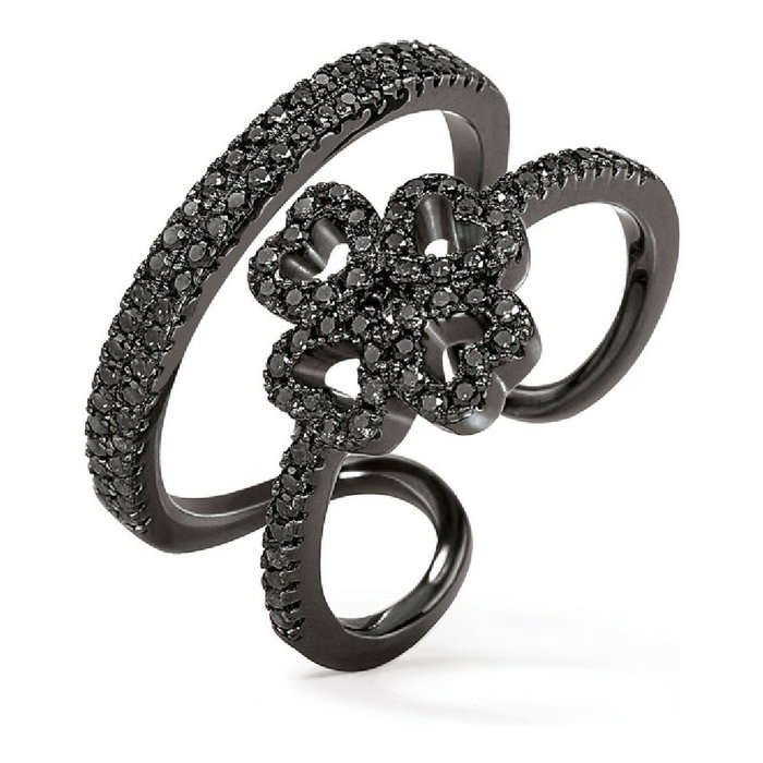 Folli Follie Anillo en Plata de Ley Negro Talla 56 Folli Follie Anillo en Plata de Ley Negro Talla 56