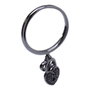 Folli Follie Anillo de Plata de Ley con Esfera Negra, Tamaño 54