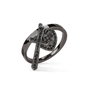 Folli Follie Anillo para Mujer en Acero Inoxidable Negro 56