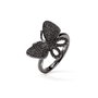 Folli Follie Anillo de Plata de Ley Negro Talla 54