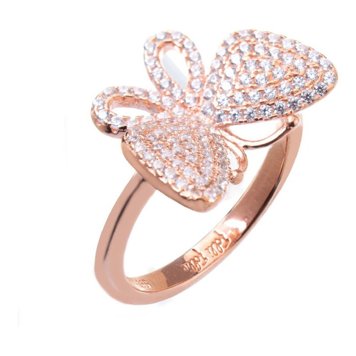 Folli Follie Anillo de Plata de Ley Rosa Tamaño 52