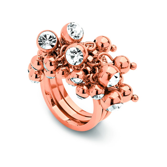 Folli Follie Anillo 3R1T004RC-52 Rosa Folli Follie Anillo 3R1T004RC-52 Rosa