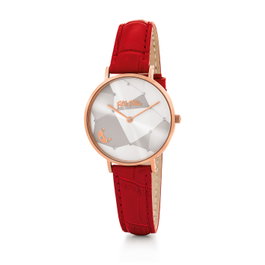 Folli Follie WF19R016SSW-RE con correa roja y caja rosa