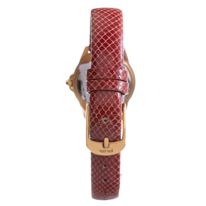 Folli Follie WF1B006STSR con correa de cuero rojo y caja rosa