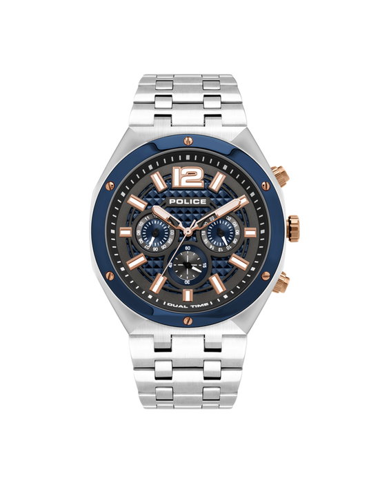 Police PL15995JSTBL61M con esfera azul y correa plateada Police PL15995JSTBL61M con esfera azul y correa plateada