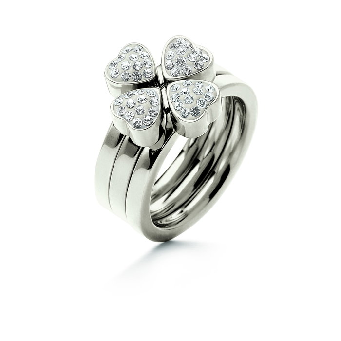 Folli Follie Anillo de Acero Inoxidable Plateado Talla 56 Folli Follie Anillo de Acero Inoxidable Plateado Talla 56