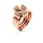 Folli Follie Anillo Rosa de Acero Inoxidable Talla 56