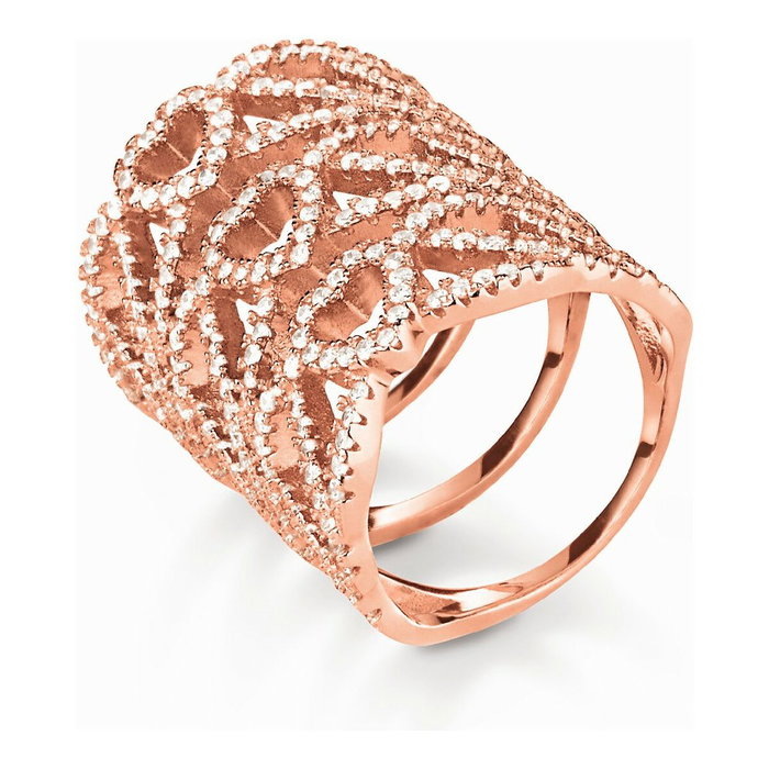 Folli Follie Anillo para Mujer 3R15S068RC-56 en Rosa