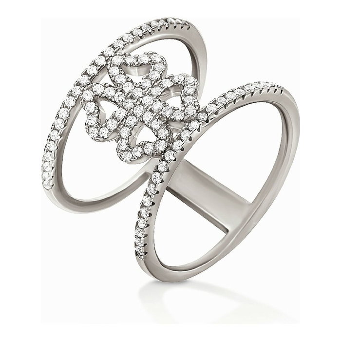 Folli Follie Anillo Plateado de Acero Inoxidable