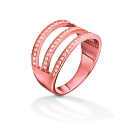 Folli Follie Anillo 3R15S091RS-52 Rosa Talla 52