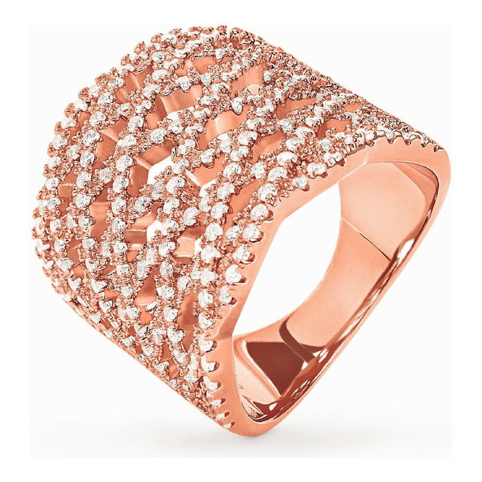 Folli Follie Anillo Rosa en Acero Inoxidable Talla 52