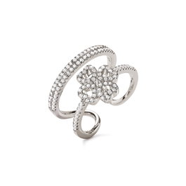 Folli Follie Anillo de Acero Inoxidable Plateado Tamaño 54