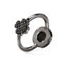 Folli Follie Anillo de Plata de Ley Negro Talla 50